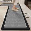 Kitchen Floor Mat Non-slip Stain-resistant Wear-resistant Carpet Black and White Geometric Pattern Long Rug Home Decoration Rugs