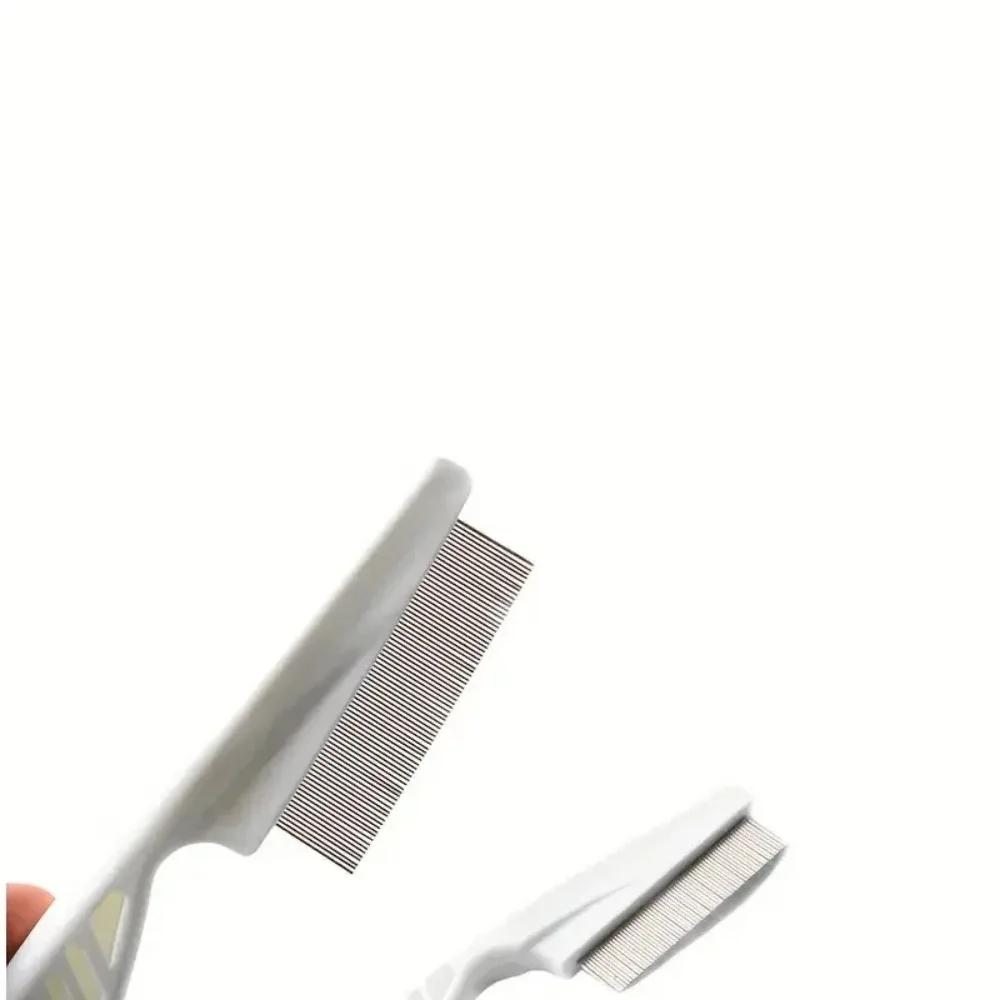 Pet Flea Comb Dog Cat Universal Hair Removal Brush Portable Stainless Steel Comb Dense Teeth Inline Combs Pets Grooming Supplies