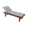 Matelas de bain de soleil - EDEN - Rayure Marine - 60x180 cm - Housse 100% coton - Garnissage moelleux