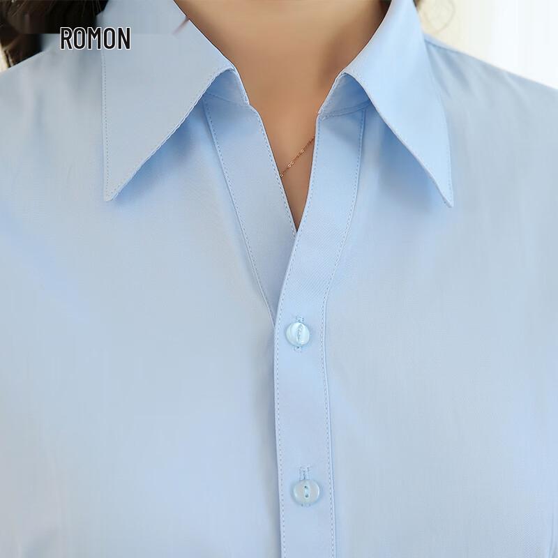 Luomeng Women's Slim-Fit Short-Sleeve Professional Shirt