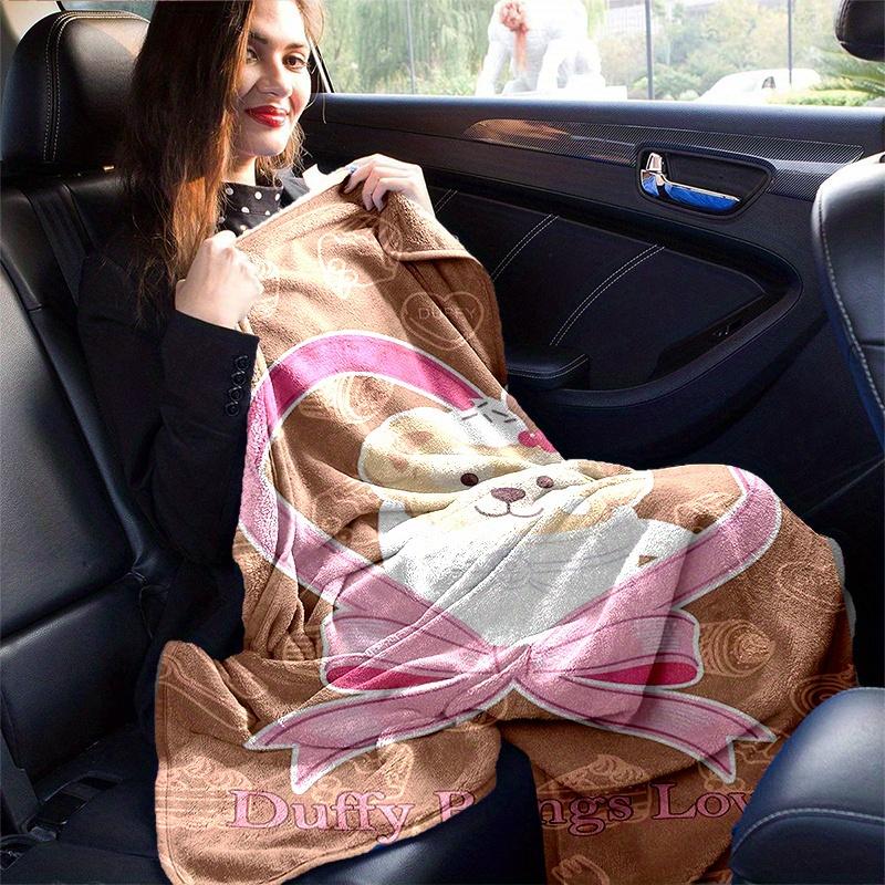 1pc, Duffy (12) Cozy Flannel Throw Blanket Perfect Gift for Bedroom, Living Room, Travel, Camping, Car