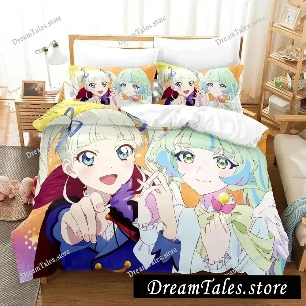 3D Printing Aikatsu! Cartoons Bedding Set Duvet Cover Bed Set Quilt Cover Pillowcase Comforter King Queen Size Adult Bedding741