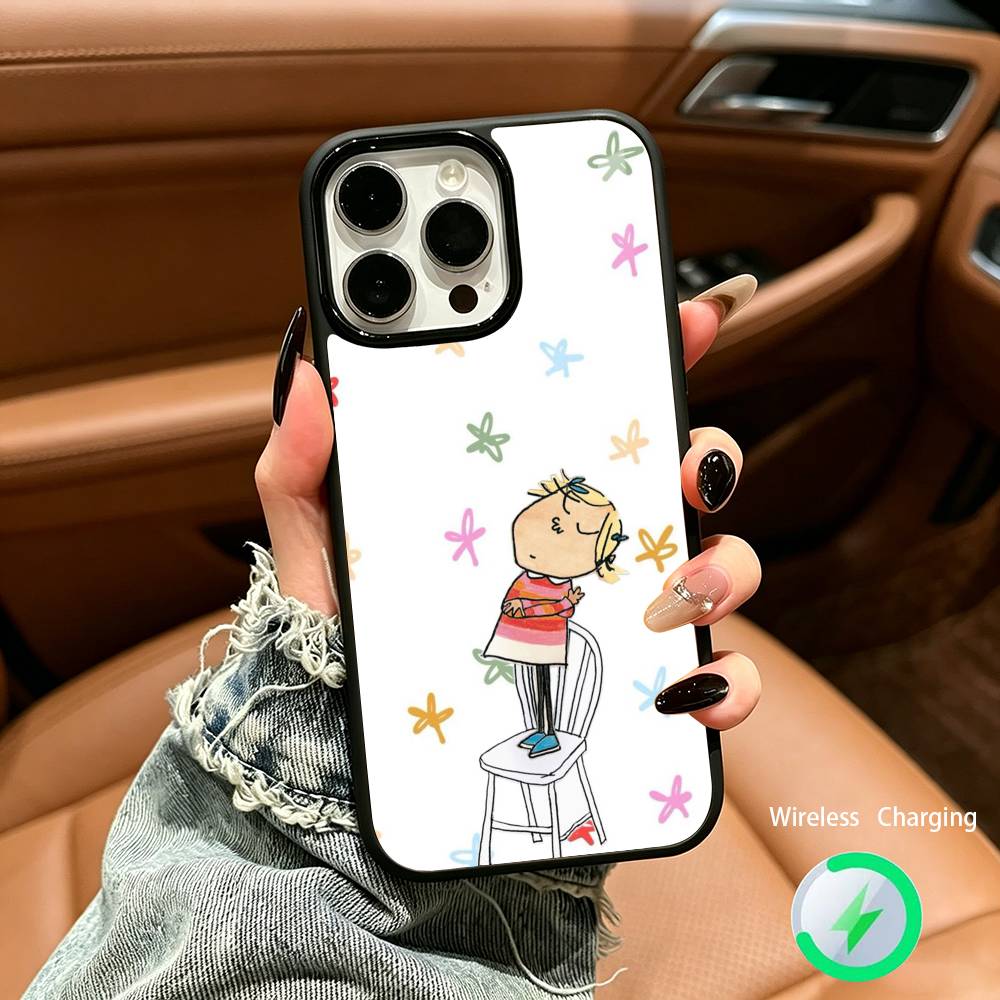 Animation Charlie and Lola For IPhone17 16 15 14 13 12 11 Plus Pro Max Plus Wireless Charger Phone Case