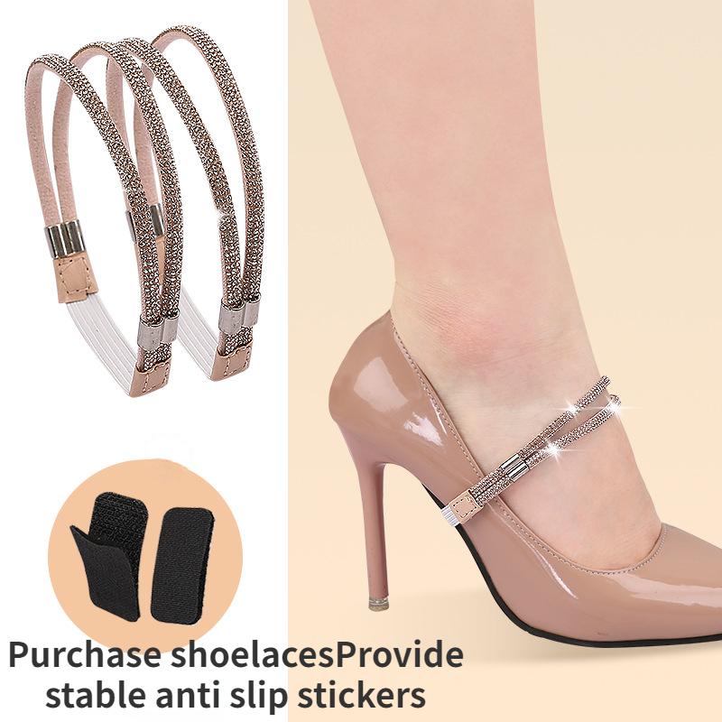 

Противоскользящие завязки на пятке шнурки туфли на высоком каблуке не нужно оснащать ремешками разноцветные ремешки бриллиант противоскользящий регулируемый