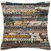 Retro nostalgic style text printed linen pillowcase, living room sofa cushion cover, home decoration  throw pillows 40x40