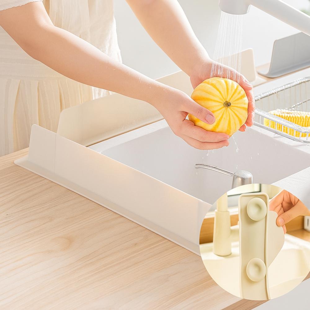 Extended Sink Silicone Sink Splash Guard Splash Guard Sink Splash-proof Water Board  Bathroom Use