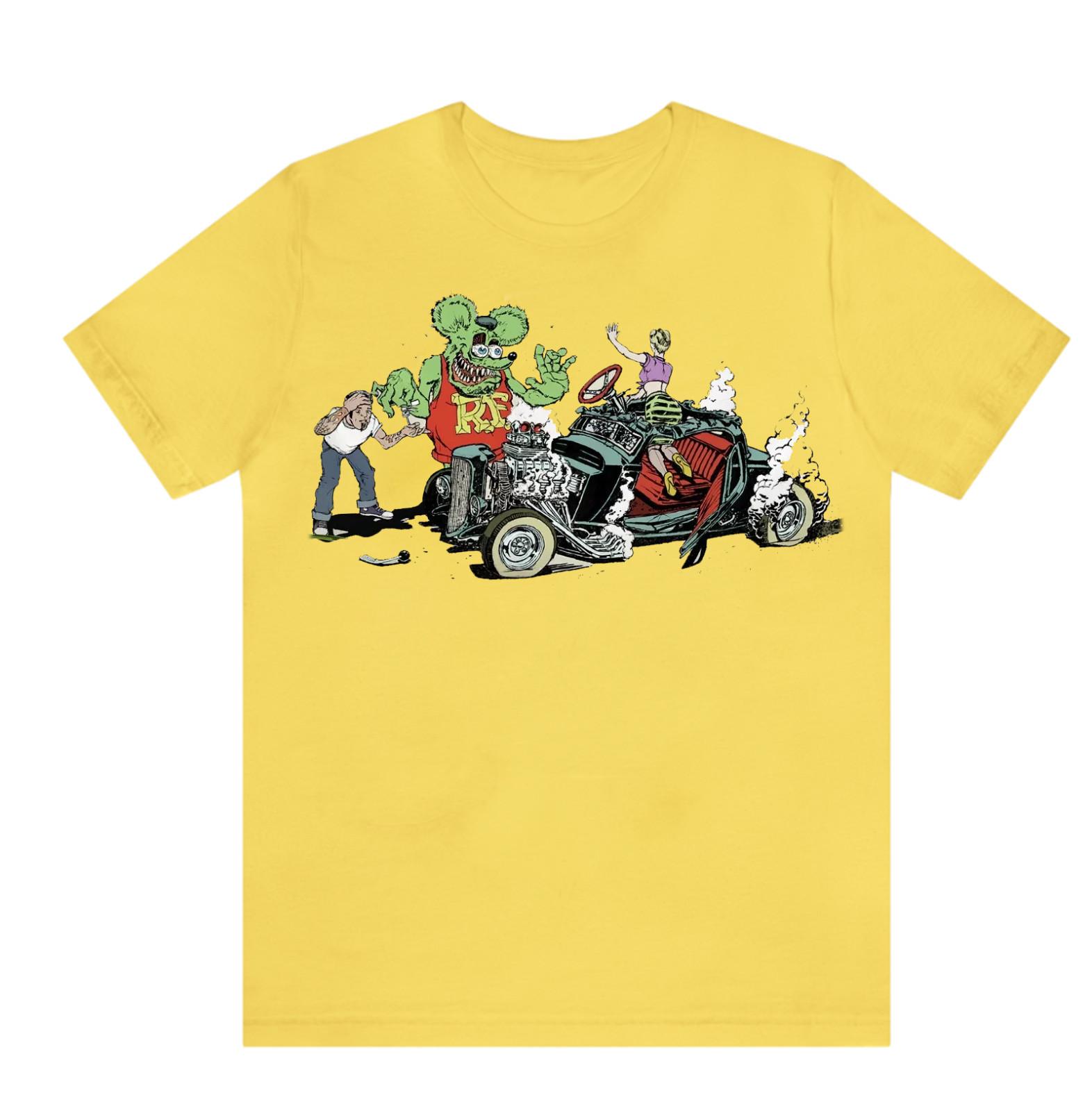 Ed Roth RAT Rat Fink Hot Rod Flag Size S-5XL T Shirt Unisex UR358 S разноцветный