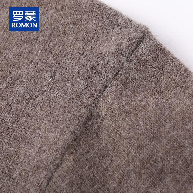 ROMON Men's Round Neck Cashmere Blend Pullover Sweater