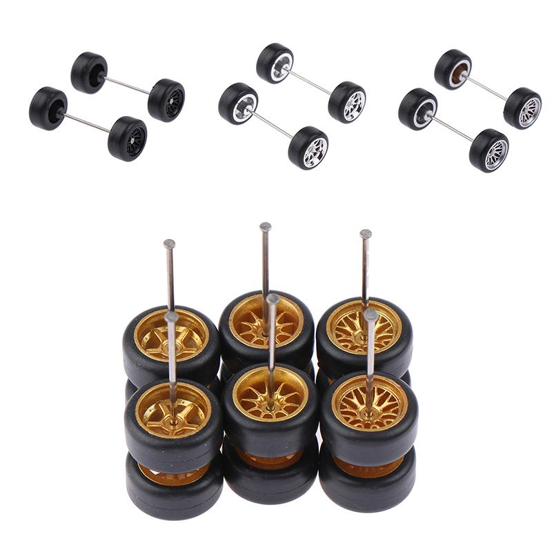 Yenilikçi Abs Temel Modifiye Parçalar Araç Oyuncak Hotwheels Tomica Mini Gt İçin 1 Set 1/64 Model Araba Lastikleri Kauçuk Lastikli