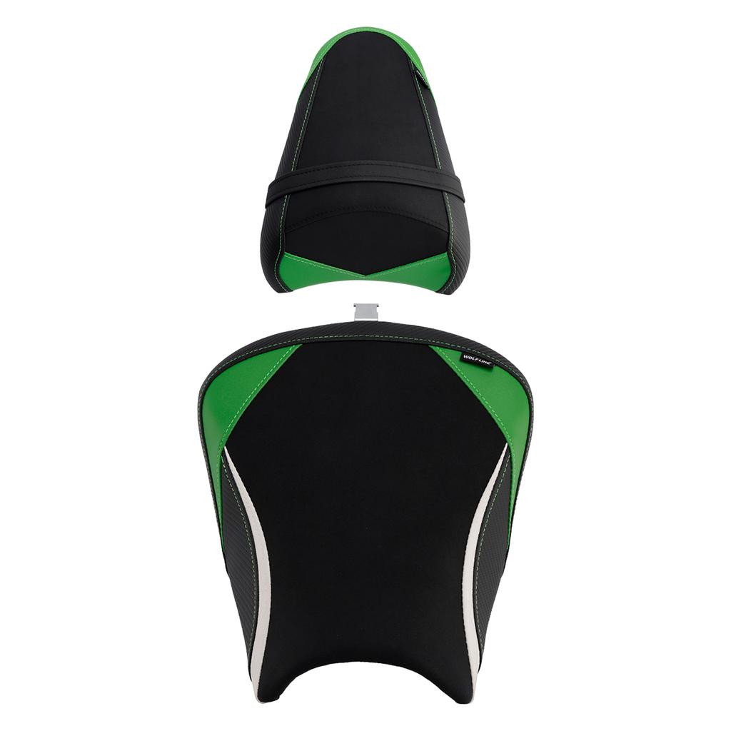 Front&Rear Raider Passenger Cushion Kit White For Kawasaki Ninja 650 Z650 17-25