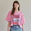 VinTage PrinTing Damage Crop T shirT zf06qT051na