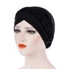 Forehead Cross Turban Bonnet For Women Pure Color Cotton Braid Inner Hijabs Indian Wrap Hijab Underscarf Caps Muslim Headdress