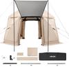 VEVOR Pop up Gazebo Screen Tent, 3.6x3.6 m, 13-Sided Spherical Camping Canopy Tent with Removable Top & Carry Bag, Quick-Set & Bite-Proof