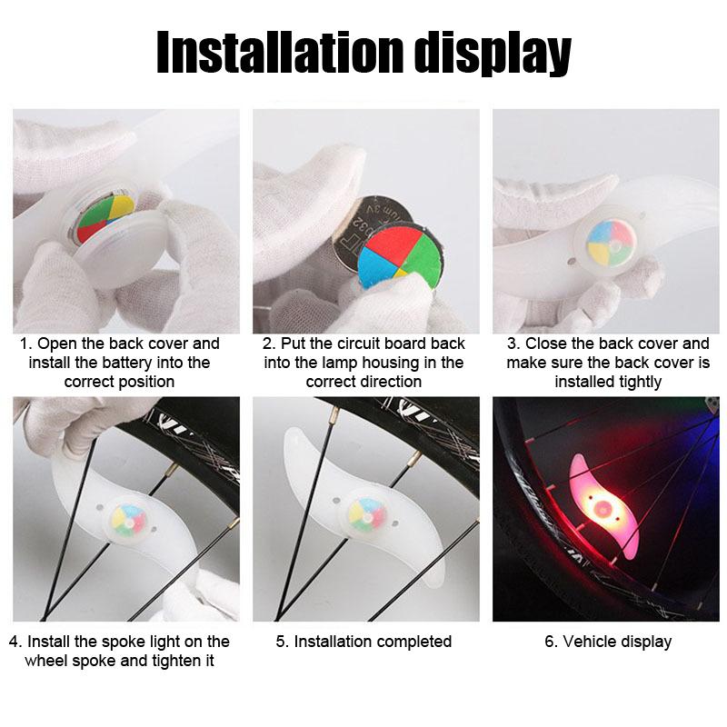 Bicycle Spoke Light, Colorful Wind And Fire Wheel, Silicone Light, Cycling Equipment Accessories