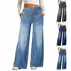 Women Wide Leg Relaxed Fit Denim Trousers Casual High Waisted Straight Pants Jeans