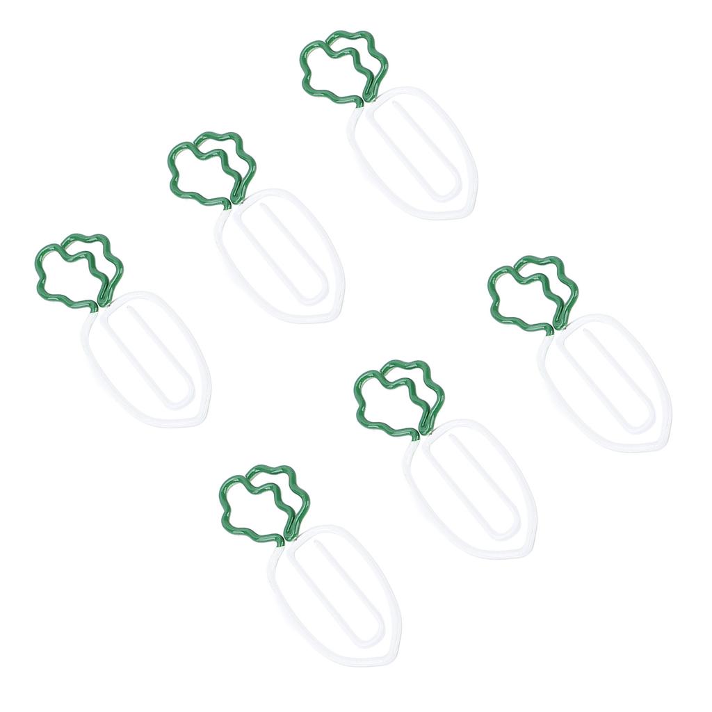 100Pcs Carrot Shape Paper Clips Bulk Cute Fun Colored Stainless Steel for Bookmarks Planner Office S