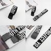 Nylon Canvas Letter Printed Waist Belt For Men And Women With Smooth Iron Buckle For Casual Style