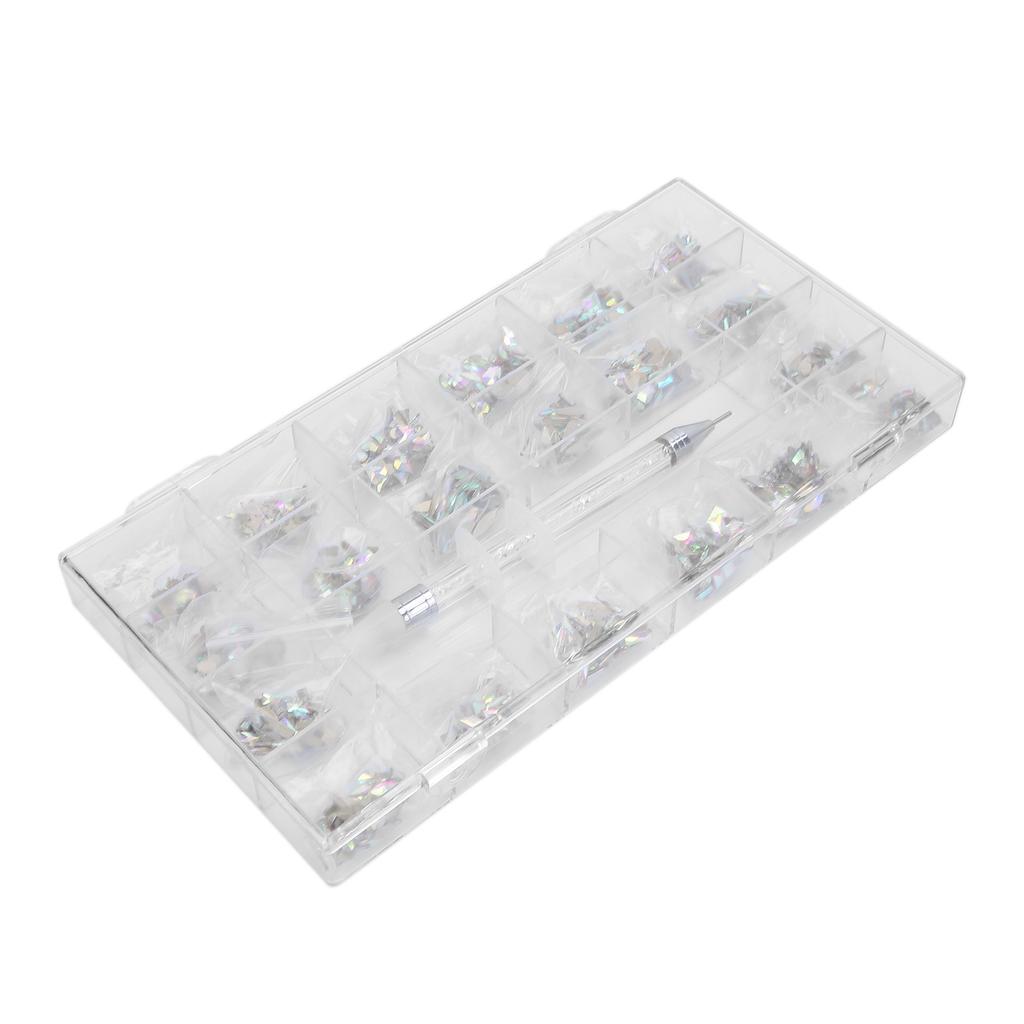 1000pcs Nail Art Glass Stone Flatback DIY Nail Art Decoration Picker Dotting Pen Set