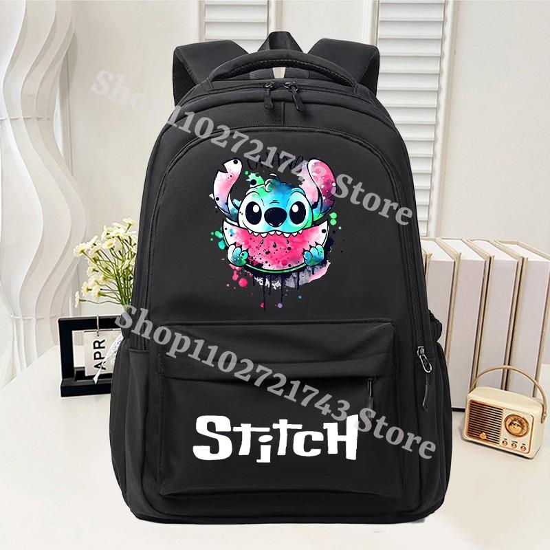 Disney Stitch Large Capacity Backpack Kids Boys Girls School Supplies Storage Bag Anime Fashion Student Bookbag