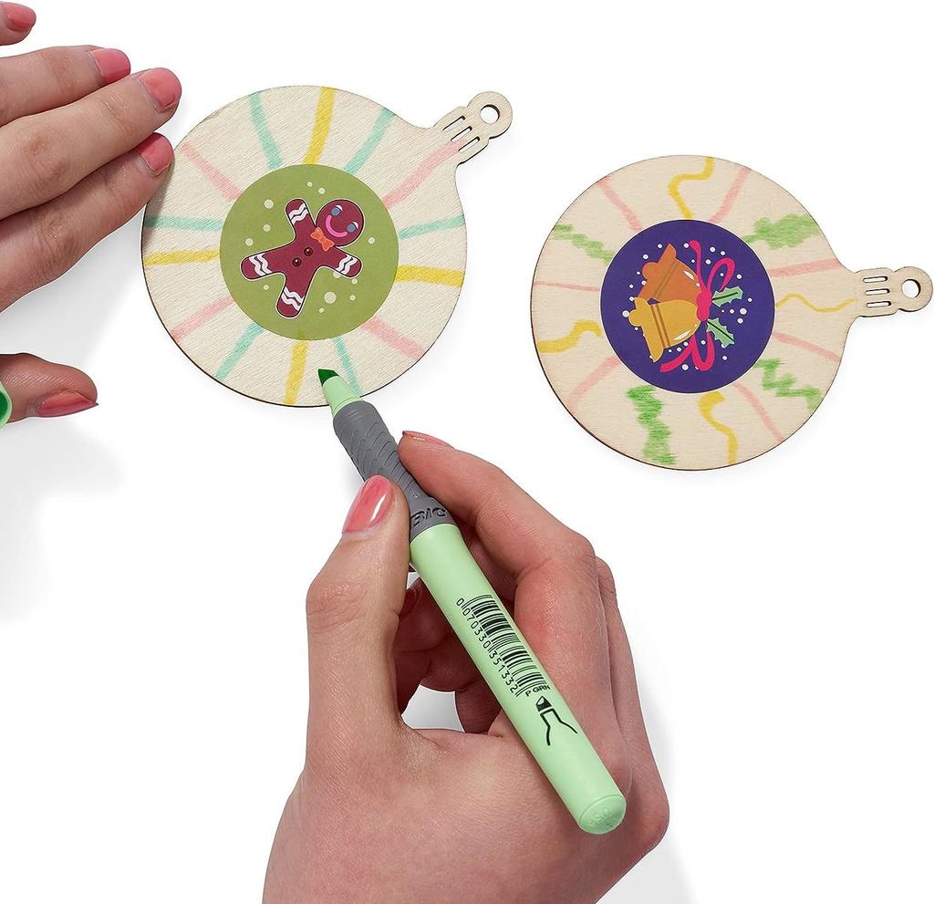 10/20/30X Christmas Wooden Craft Decor Hanging Bauble Blank Shapes Tree Props