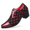 Men High Heels Blue Derby Red Wedding Dress Dance Shoes Business Elevator Shoes Black Formal Tuxedo Shoes Large Size