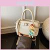 Borsa a Mano Piccola alla Moda per Donna in Materiale PU con Chiusura a Zip per Uso Quotidiano