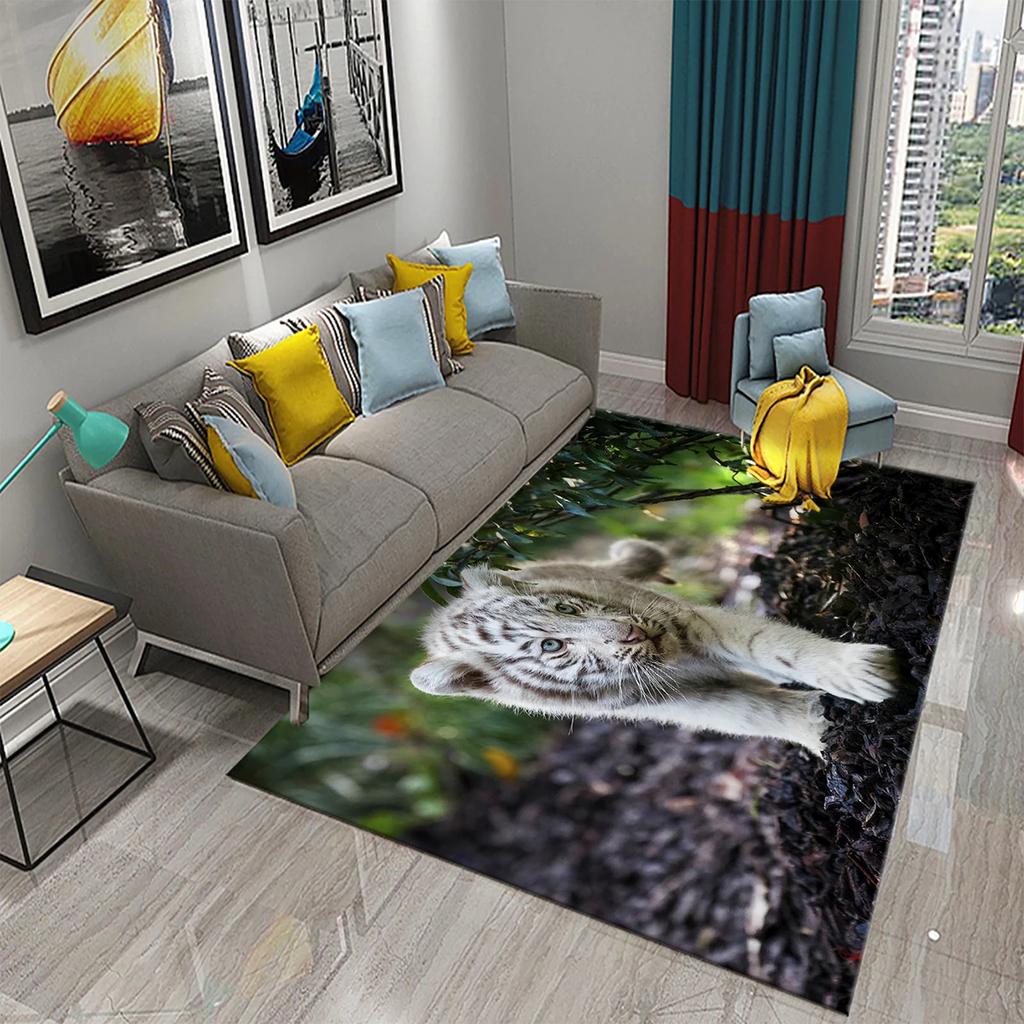 Hummingbird Flowers Rugs for Living Room Lovely Wild Animal Carpet Soft Floor Mat Wildlife Rugs for Bedroom Decorative Area Mats