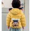 Kinder Nezha verdickte kurze Baumwolljacke Herbst und Winter Jungen niedliche Cartoon-Print Mäntel Mädchen warme Kapuzenjacken