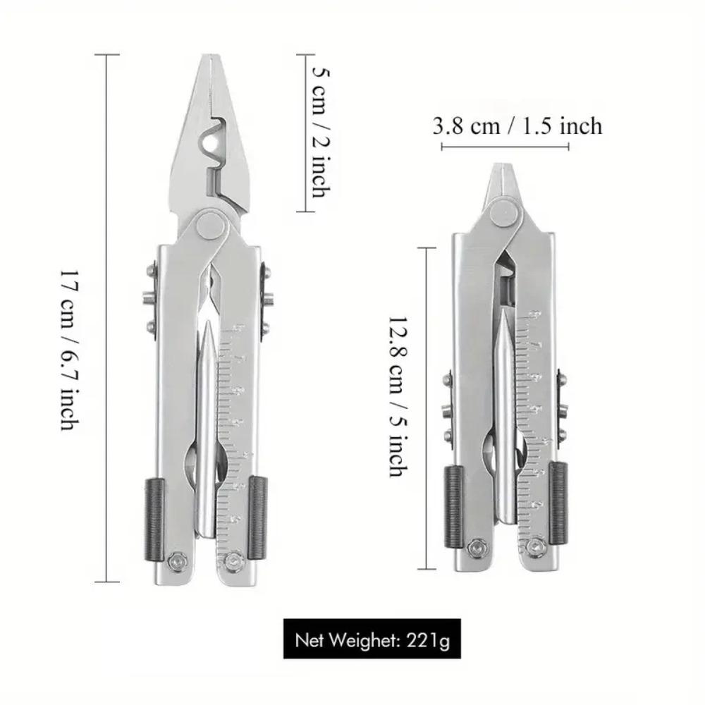 Stainless Steel Multi-tool Pliers Outdoor Combination Knife Pliers Folding Portable Multi-purpose Pliers Tools With Scale