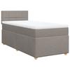 VidaXL Slat Bed Base with Mattress Taupe 90x200 Cm Fabric 3286567