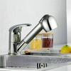 Mixer Stream Sprayer Head Silver Hot Cold Tap Solid Brass Kitchen Faucet Single Hole Pull Out Spout Kitchen Sink Mixer Tap