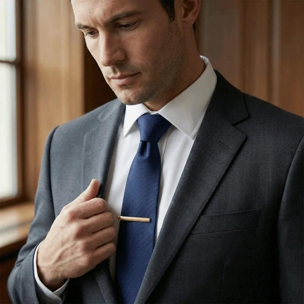 Copper Tie Clasp Elegant Bowtie Clasp Fashion Tie Clip  Men's Groom