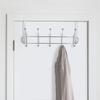ORYX - Chrome Door Hanging Coat Rack 5/10 Hooks. Metal Finish.