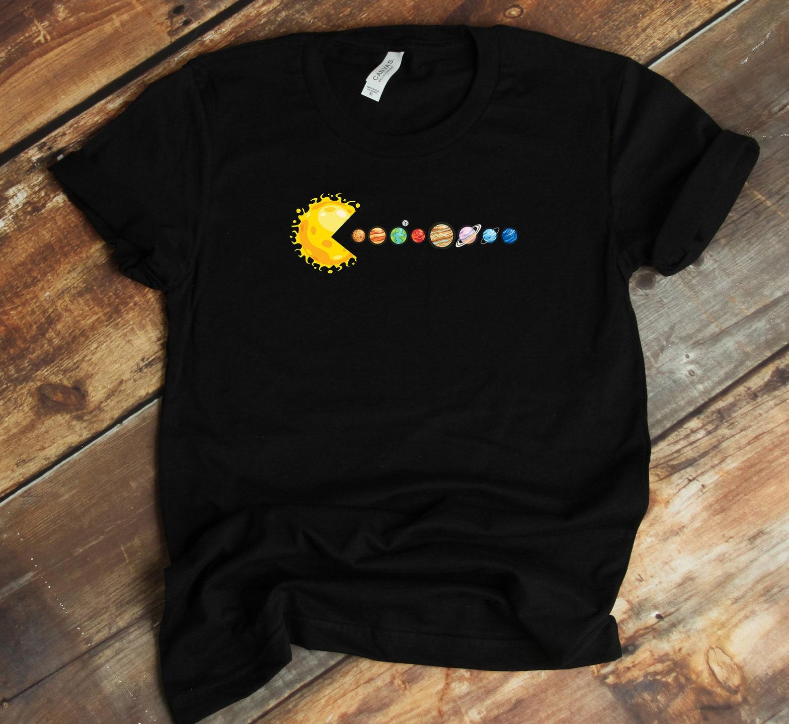 Astronomy T-Shirt - Planetary System Star Eating Planets Sun Funny Astronomy S