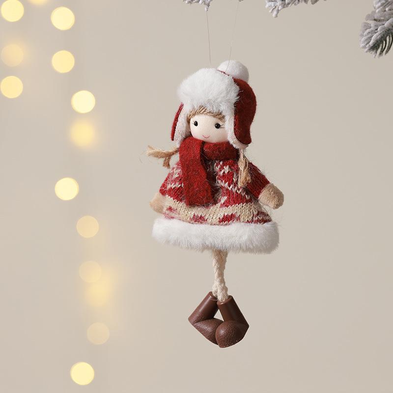 WTEMPO Christmas Angel Doll Decoration Christmas Tree Hanging Ornaments with Rope Thanksgiving Day & Birthday Gifts, New Year Special Presents