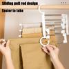 5 In 1 Magic Trouser Rack Hangers Stainless Steel Folding Pant Rack Tie Hanger Shelves Bedroom Closet Organizer Wardrobe Storage