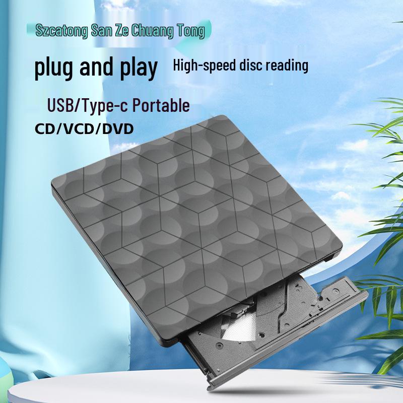 Sanzechuangtong Universal USB/Type-C External DVD/VCD Burner for Laptops and Desktops