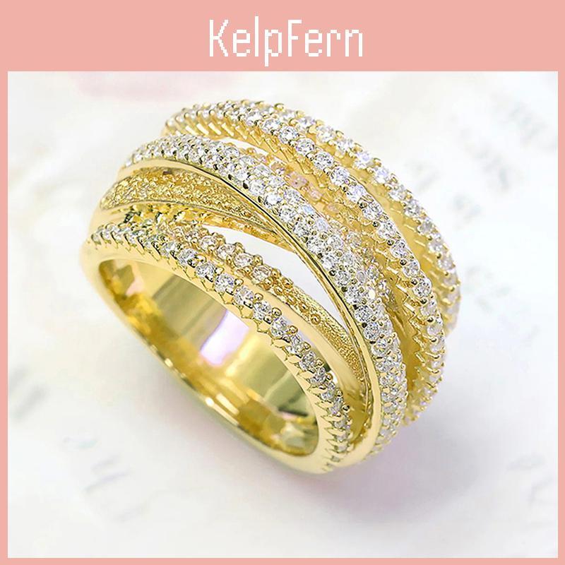 For Rings Cross Huitan Multi Women New Trendy Wedding Band Accessories Luxury Cubic Zirconia Fashion Female Jewelry Drop Ship