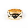 Very Good Ring Triangle Logo Black Women 1A009 Used