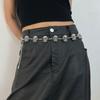 Punk Silver Chain Belt Female Waist Designer Belts For Women High Quality Luxury Adjustable Easy Dress Skull Waistband