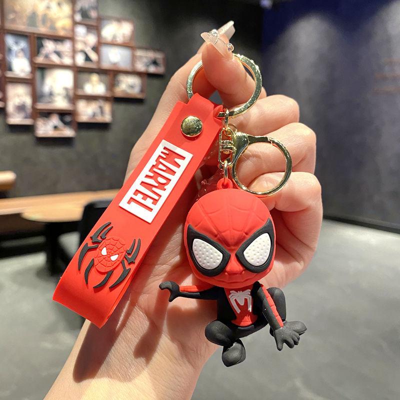 Cartoon Avengers Keychain Creative Spider Iron Man Deadpool Doll Schoolbag Pendant Small Gift large