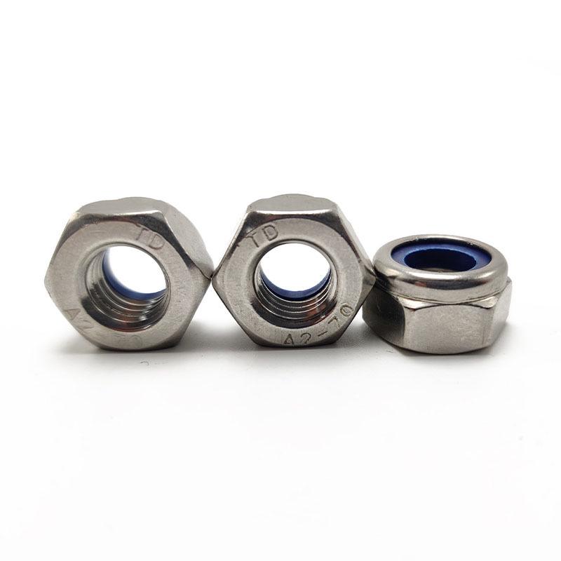 316 Stainless Steel Nylon Insert Lock Nut, DIN985, M2.5-M30, Prevailing Torque