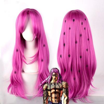אנימה JoJo הרפתקה מוזרה Diavolo עמיד בחום קוספליי תלבושות שיער פאה + פאה