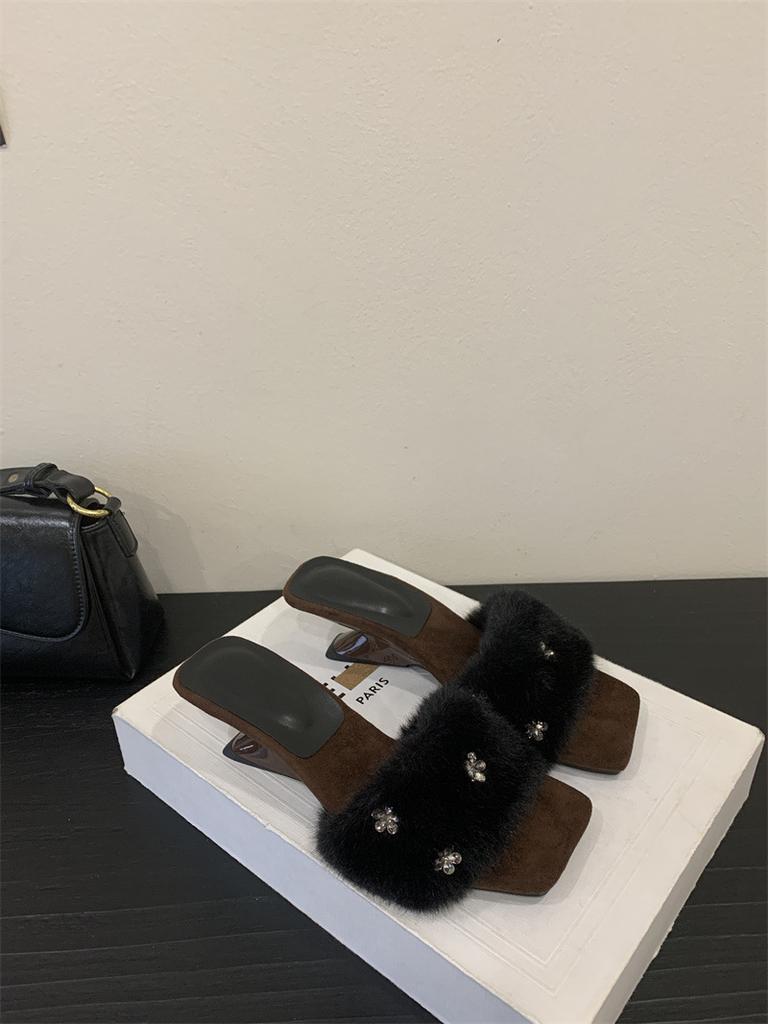 2025 Mao Mao Towed High-heeled Wedge-heeled Sandals 35-40 Yards