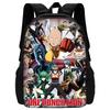 Kinder Anime One Punchs Man Schulrucksack mit Brotdosen ,Federmäppchen ,Schultaschen für Jungen Mädchen Bestes Geschenk