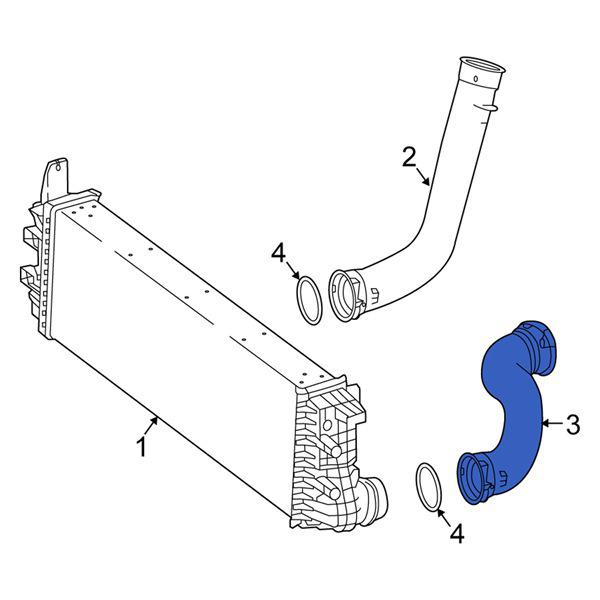 4475280282: Left Side Intake Hose for 2016-2019 Mercedes-Benz Metris