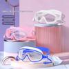 1Pcs Anti Fog Uv Protection Clear Vision Kids Large Frame Swim Goggles With Earplugs For Boys Girls Youth 3-15 Years