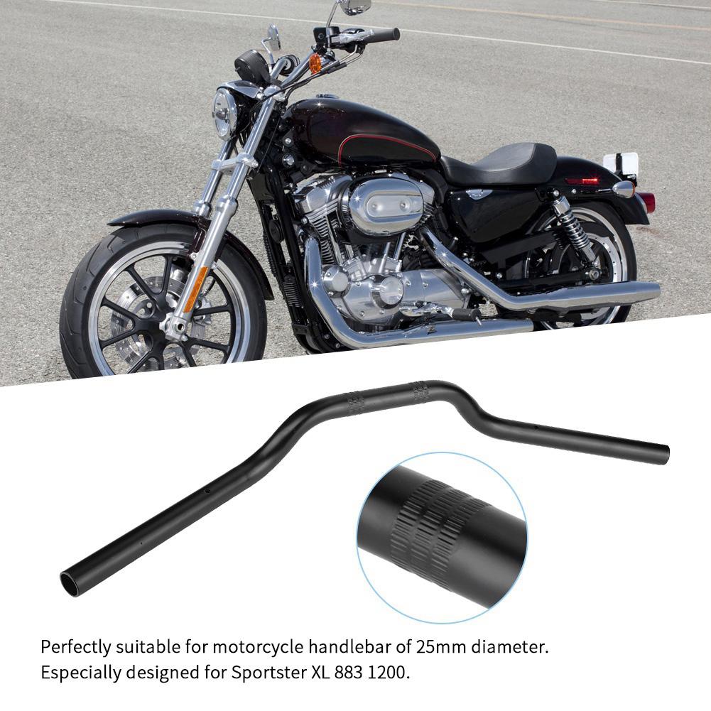 Steel Motorcycle Handlebar Handle Bar 25mm fit for Sportster XL 883 1200 (Black)