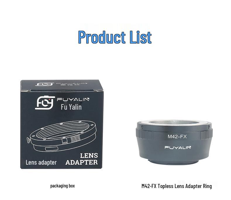 M42-FX Lens Adapter for Takumar M42 Lenses To Fujifilm X-H1, X-M1, X-A3 Mirrorless Cameras