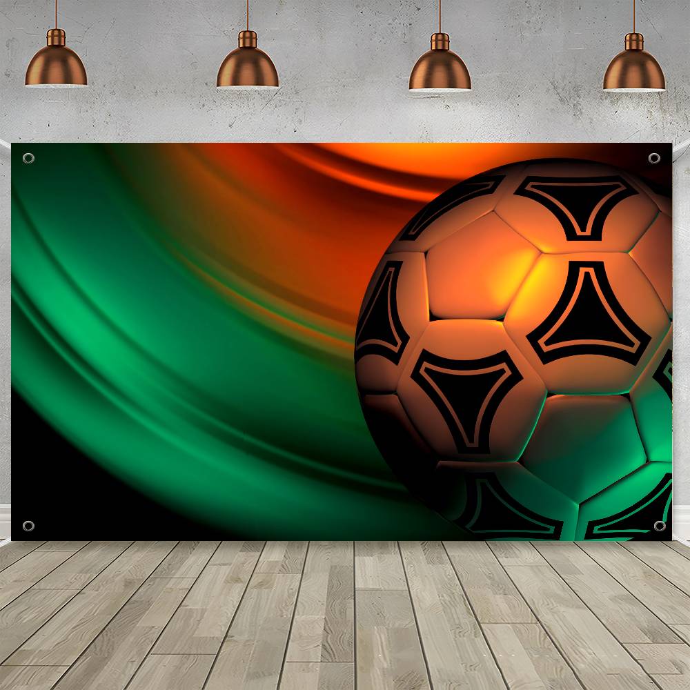 3D Ball Creative Pattern Hanging Flag Polyester Printed Banner Hand Pulled Flag